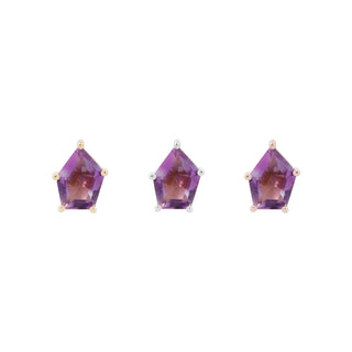 Buddha jewellery Gold Penta with Amethyst - Threadless End