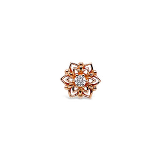 Buddha jewellery Rose Gold Mandala CZ - Charity Threadless End