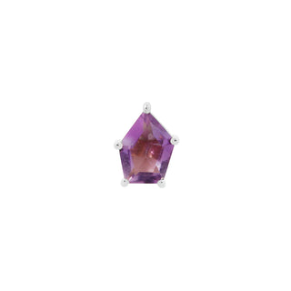 Buddha jewellery White Gold Penta with Amethyst - Threadless End