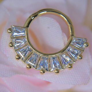 18K House Gold Brisé - Premium Zirconia & Yellow Gold Ring