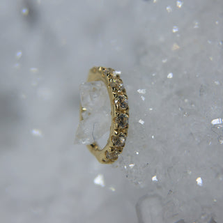 18k gold pave rook ring