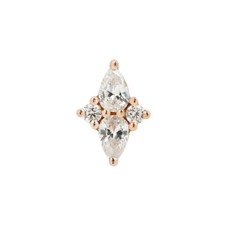 ETHEREAL PIERCING - CZ - ROSE GOLD THREADLESS END