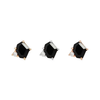 Punk glam meets midnight chic in this charming design of Black Spinel + CZ