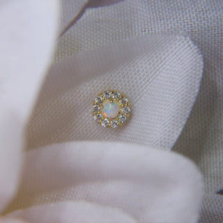 House Gold - 18K Gold Opal Halo