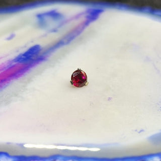 ruby cz swarovski prong set gem