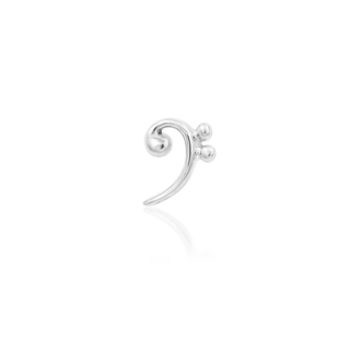 JUNIPURR JEWELRY BASS CLEF WHITE GOLD