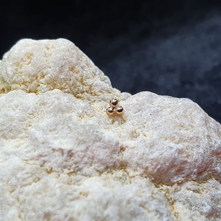 JUNIPURR JEWELRY ROSE GOLD TRI-BEAD