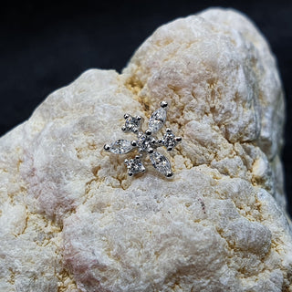junipurr 14k yellow Gold Snowflake Anna decorative end JJ0132-WG
