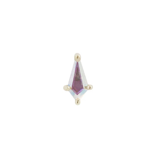 MINI SOHO - YELLOW GOLD KITE CUT MERCURY MIST TOPAZ - Buddha Jewellery