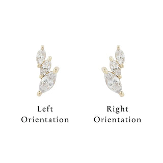 Multiplicity Gold - CZ - Threadless End curve