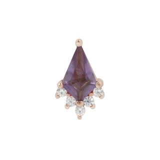 Buddha jewellery Noble - Amethyst + CZ Rose Gold