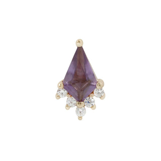 Buddha jewellery Noble - Amethyst + CZ Yellow Gold