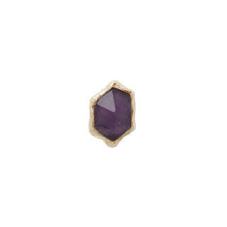 PUMP UP THE VOLUME - AMETHYST - BUDDHA JEWELLERY THREADLESS END YELLOW GOLD