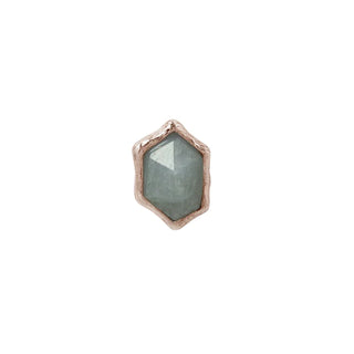 PUMP UP THE VOLUME - AQUAMARINE - BUDDHA JEWELLERY THREADLESS END ROSE GOLD
