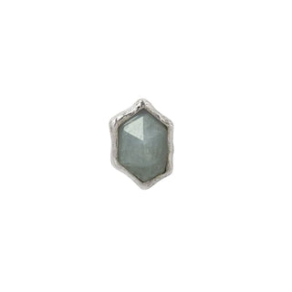 PUMP UP THE VOLUME - AQUAMARINE - BUDDHA JEWELLERY THREADLESS END WHITE GOLD