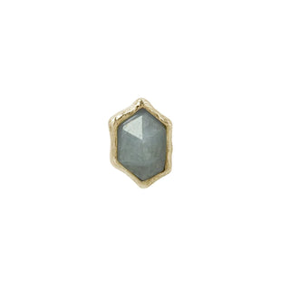PUMP UP THE VOLUME - AQUAMARINE - BUDDHA JEWELLERY THREADLESS END YELLOW GOLD