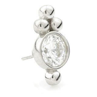 TL - 14CT GOLD CAELI CLUSTER THREADLESS ATTACHMENT WHITE GOLD