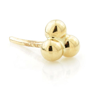 TL - 14K GOLD TRIPLE BALL THREADLESS ATTACHMENT