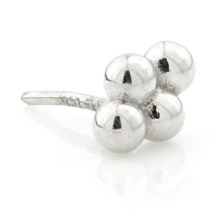 TL - 14K White GOLD QUAD CLUSTER THREADLESS ATTACHMENT