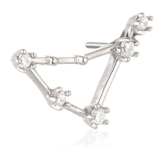 TL - 14CT SOLID GOLD THREADLESS JEWELLED ZODIAC CAPRICORN CONSTELLATION PIN ATTACHMENT