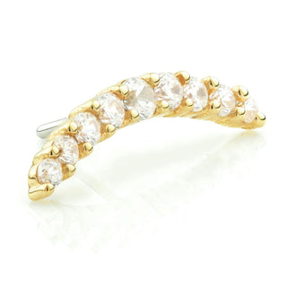 TL - 14CT THREADLESS CURVED PAVE PIN ATTACHMENT