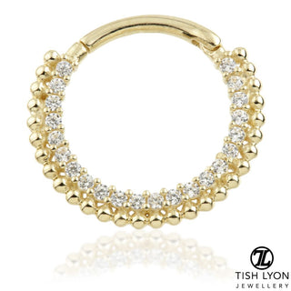 TISH LYON® - Pavé Multi Jewelled Septum / Daith Ring