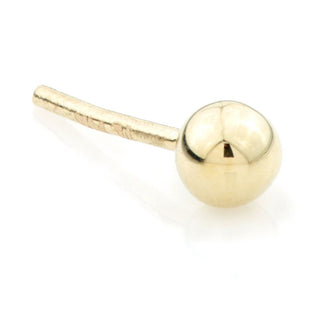 Gold piercing ball 14k threadless