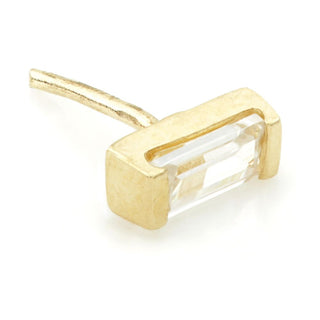 Tish Lyon - 14K Gold Rectangle Gem Threadless End