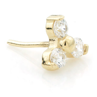 Tish Lyon - 14K YELLOW GOLD TRINITY GEM THREADLESS ATTACHMENT