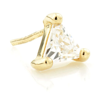 Tish Lyon - 14K Yellow GOLD GEM TRIANGLE THREADLESS ATTACHMENT