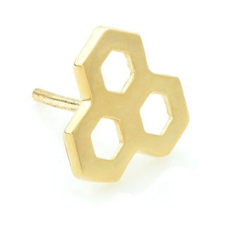 Tish Lyon - TL - 14ct Gold Honeycomb Threadless Attachment
