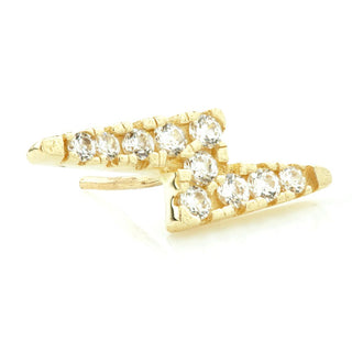 Tish Lyon - TL - 14K GOLD GEM LIGHTNING BOLT THREADLESS ATTACHMENT