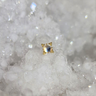 Anatometal Moonstone Zia Threadless End 18k Gold