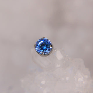 neometal threadless arctic blue gem cz swarovski attachment body jewellery piercing end