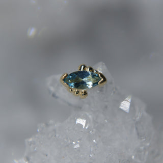 beaded marquise aquamarine bvla cardiff uk 14k gold