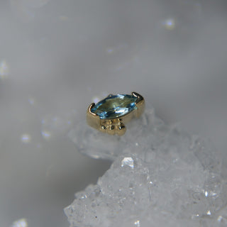 beaded marquise aquamarine bvla cardiff uk 14k gold
