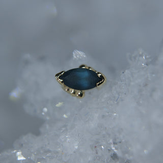 bvla beaded marquise prong sandblasted topaz