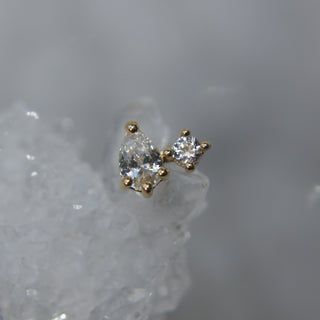 tish lyon double gem 14k gold piercing attachment cardiff