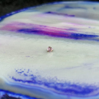 pink prong set cz gem swarovski industrial strength