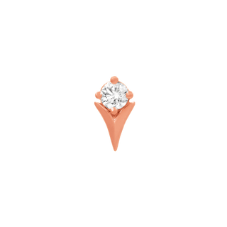 junipurr 14k Rose gold Tulip with clear Swarovski stones decorative end JJ0138 RG Cardiff