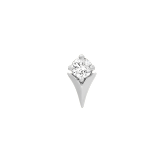junipurr 14k White gold Tulip with clear Swarovski stones decorative end JJ0138 WG Cardiff