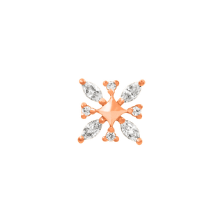 junipurr 14k white gold Gold Snowflake Elsa decorative end JJ0131