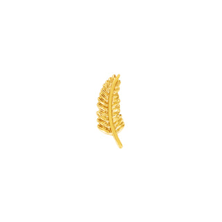 junipurr 14k yellow Gold Feather Quill decorative end JJ1379R YG