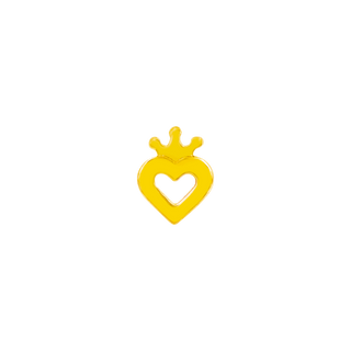 junipurr_14k yellow gold Gold Heart Crown decorative end JJ0051-YG
