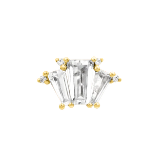 Yellow Gold Brook Threaded junipurr jewellery Cardiff Piercing