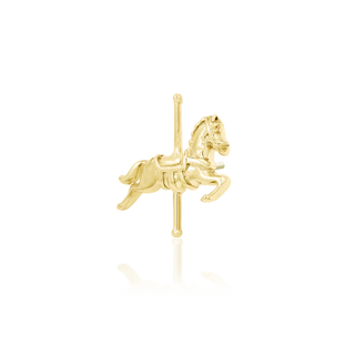 yellow gold horse piercing from junipurr