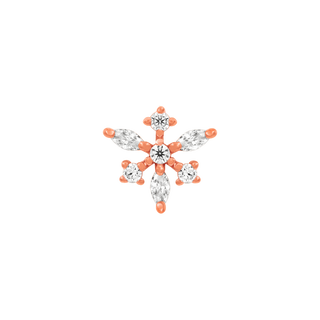 junipurr 14k rose Gold Snowflake Anna decorative end JJ0132-RG