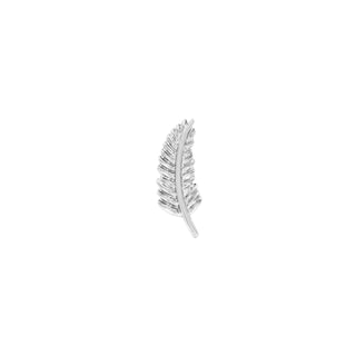 junipurr 14k white Gold Feather Quill decorative end JJ1379R WG