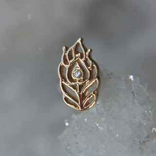 bvla gold peacock feather with diamond
