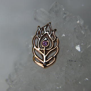 bvla peacock feather pink sapphire rose gold cardiff uk